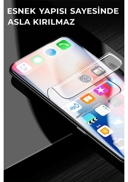 Huawei P Smart Tam Kaplayan Fibernano Ekran Koruyucu Esnek Cam