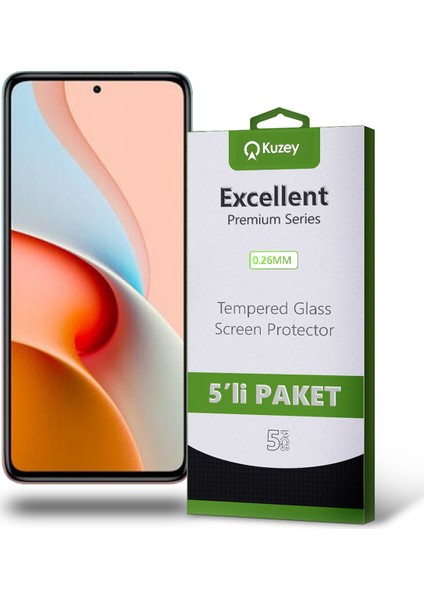 Kzy Xiaomi Redmi Note 9 Pro 5g Temperli Ekran Koruyucu Kırılmaz Cam Ekonomik 5'li Paket