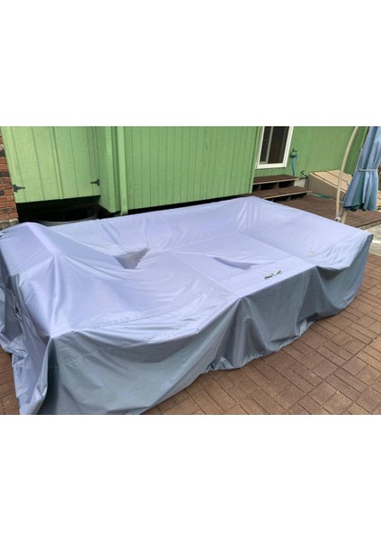 Coverplus Bahçe Mobilya Koruma Örtüsü Su Geçirmez Branda 200 x 150 x 80 cm - Gri