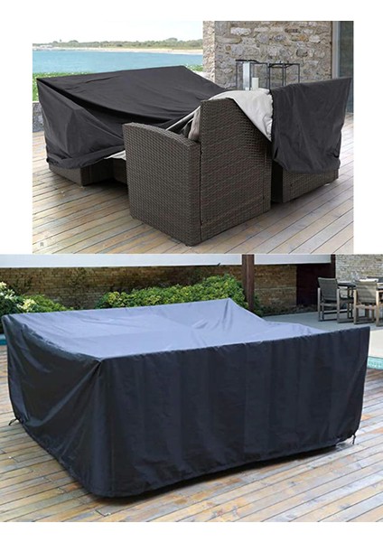 Coverplus Bahçe Mobilya Koruma Örtüsü Su Geçirmez 200 x 150 x 80 cm - Siyah