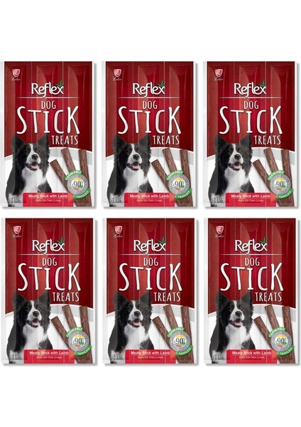 Kuzu Etli Stick Köpek Ödülü Maması 3 x 11 gr - 6 Paket