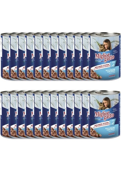 Gatto Okyanus Balıklı Konserve Kedi Maması 405 gr x 24 Adet