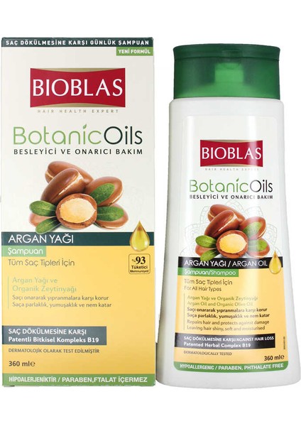 Botanic Oils Argan Yağı Şampuan 330 ml