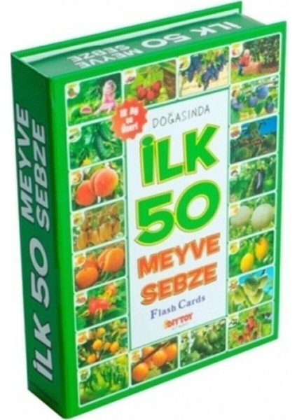 Ilk 50 Hayvan Sözcük Hafıza Kartı Meyve Sebze 4'lü Set