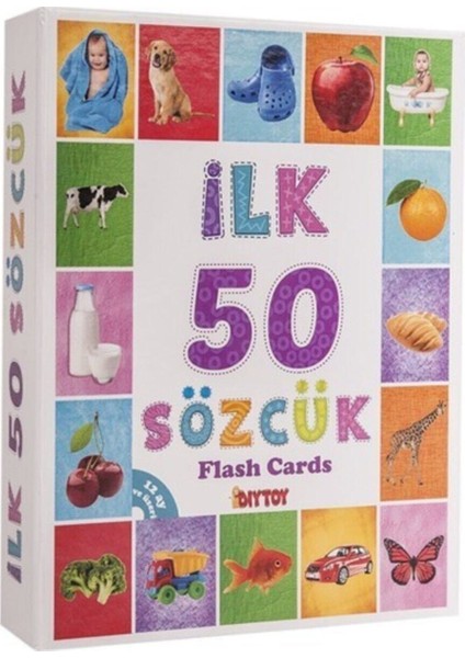 Ilk 50 Hayvan Sözcük Hafıza Kartı Meyve Sebze 4'lü Set