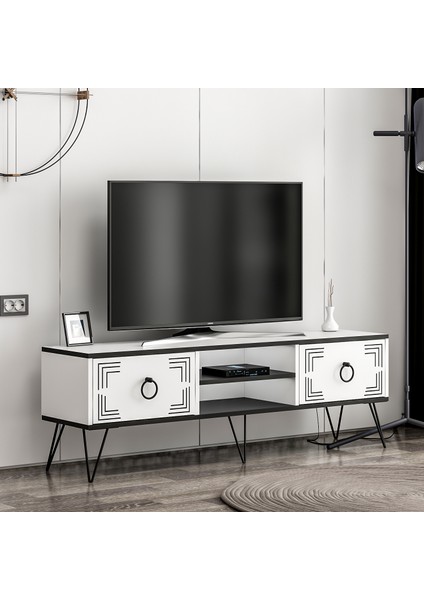 Milestone Tv Ünitesi - Beyaz / Siyah