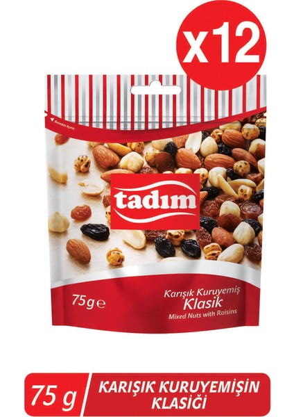 Karışık Kuruyemiş Klasik 75gr 12'li Paket