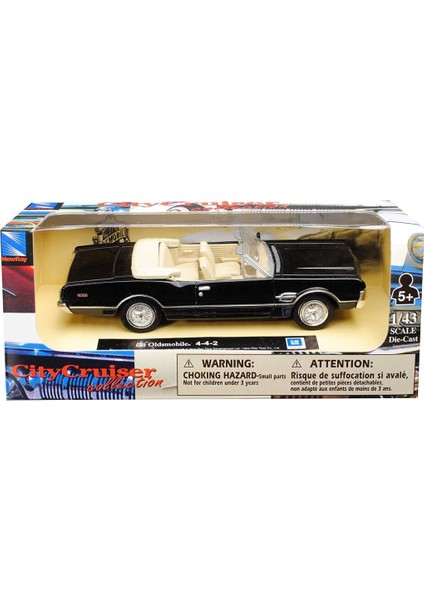 1966 Olsmobile 4-4-2 Siyah 1:43 Model Araba