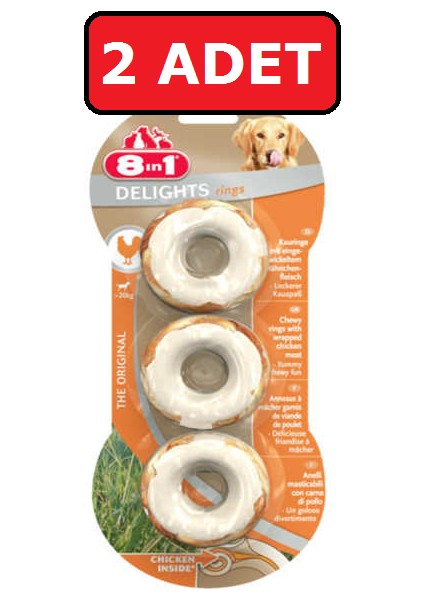 8 In1 Kemik Delight Ring Tavuklu Ödül Kemiği S 2 Adet 119 gr Köpek Ödül Kemik