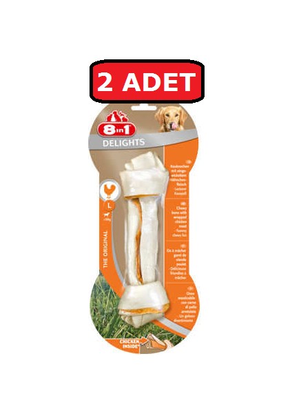 8 In1 Kemik Delight Bones Tavuklu Ödül Kemiği L 2 Adet 85 gr Köpek Ödül