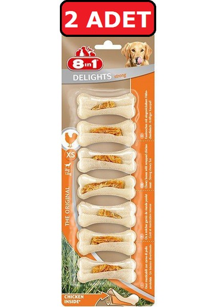 8 In1 Kemik Delights Strong Xs Köpek Ödül Kemiği 2 Adet 7li 140 gr Ödül Kemik