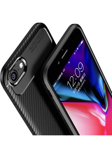 Apple iPhone 8 Deep Dizayn Auto Focus Tasarımlı Silikon Kılıf Siyah modelleri