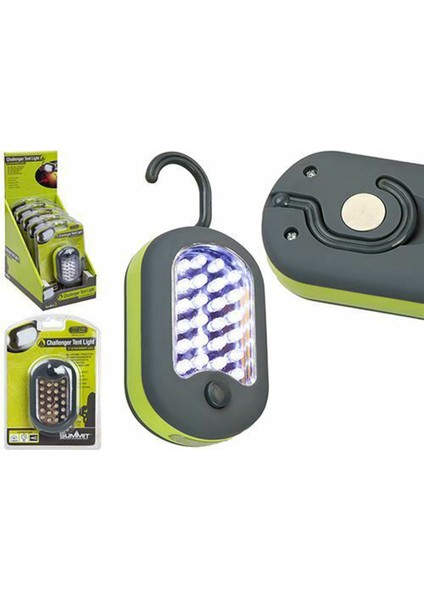 Challenger 24LED + 3led Mıknatıslı ve Askılı Kamp Lambası Black