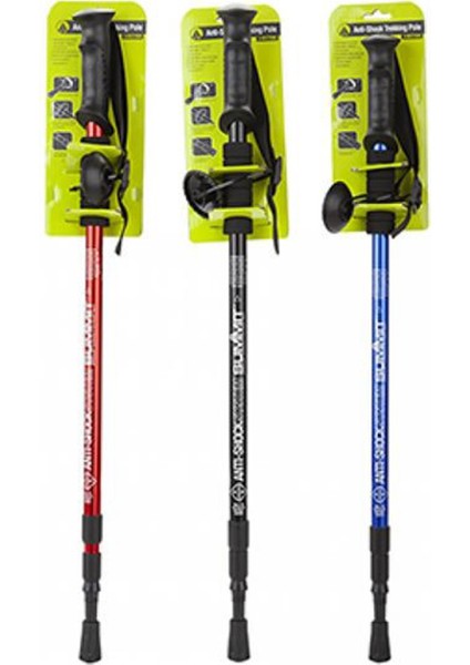 Anti Shock Trekking Pole 3 Parçalı Anti Şok Trekking Batonu Black