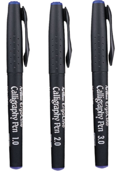 Kaligrafi Kalemi Artline 1,0 mm 2,0 mm 3,0 mm Mavi 3 'lü