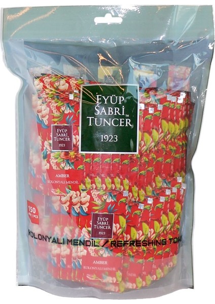 Eyüp Sabri Tunce Amber Kolonyalı Mendil 150'LI (Küçük Boy)