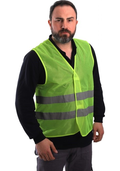 Ikaz Yeleği Sarı Bedenli - Ayarlanabilir 10 Lu Paket