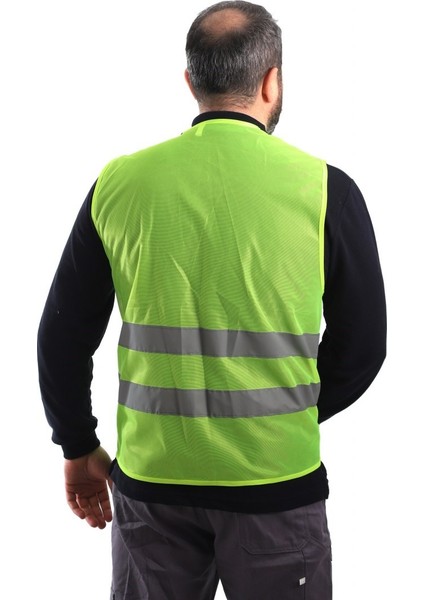 Ikaz Yeleği Sarı Bedenli - Ayarlanabilir 10 Lu Paket