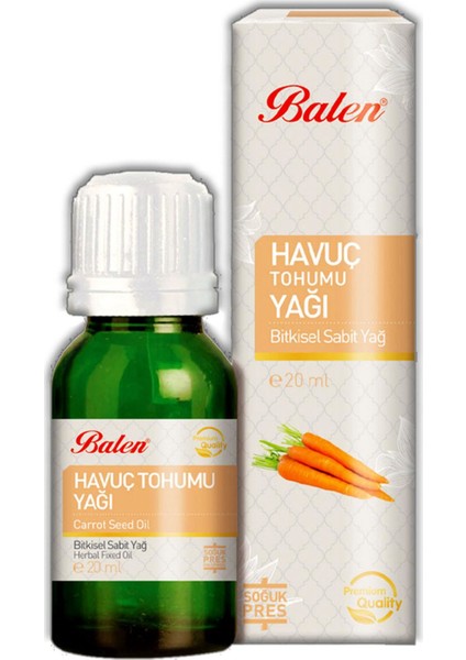 Havuç Tohumu Yağı (Soğuk Pres) 20 ml x 4