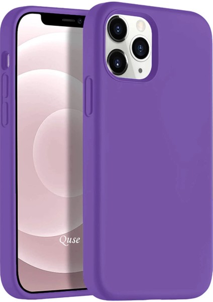 Apple iPhone 12 Pro Lansman Yeni Nesil Kılıf Içi Kadife Mor