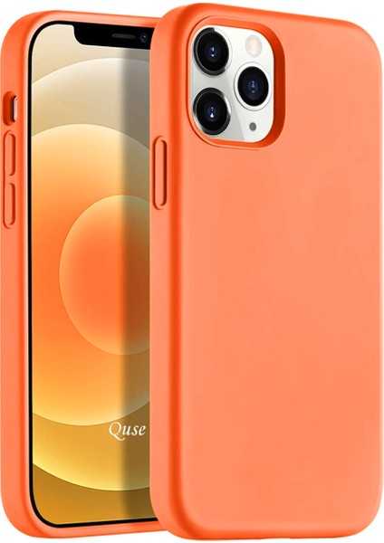 Apple iPhone 12 Pro Lansman Yeni Nesil Kılıf Içi Kadife Neon Turuncu