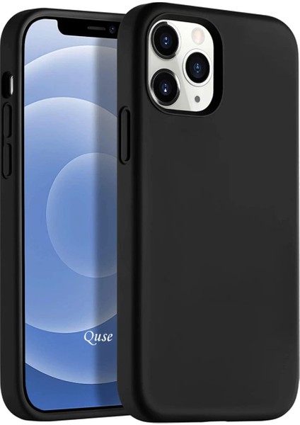 Apple iPhone 12 Pro Lansman Yeni Nesil Kılıf Içi Kadife Siyah
