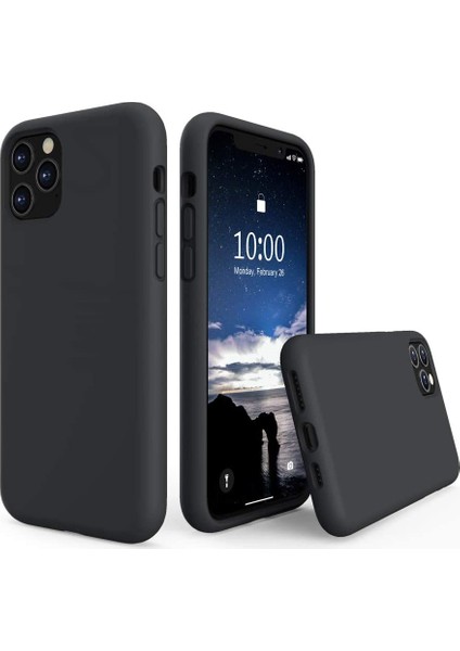 Apple iPhone 11 Pro Lansman Yeni Nesil Kılıf Içi Kadife Siyah