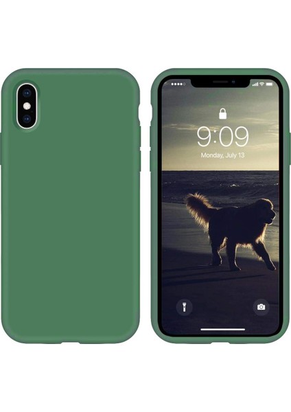 Apple iPhone x Lansman Yeni Nesil Kılıf Içi Kadife Haki