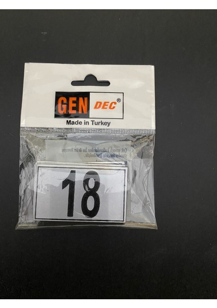 4 x 6 cm Yapışkanlı No 1'den 18'e Raf, Posta Kutusu, Dolap, Ayakkabılık, Kapı Numarası