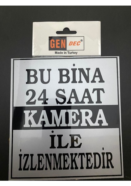 Yönlendirme Bu Bina 24 Saat Kamera Ile Izlenmektedir 15 x 15 cm