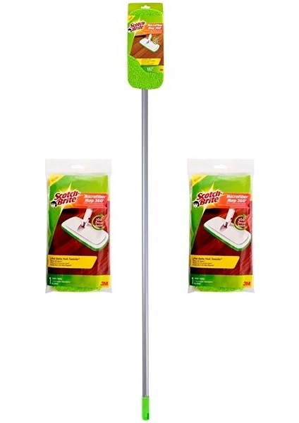 Scotch Brite Mikrofiber Mop 360 + 2 Yedek