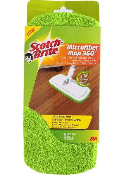 Scotch Brite Mikrofiber Mop 360 + 2 Yedek