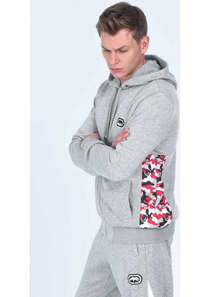 Heller Gri Erkek Nakışlı Fermuarlı Sweatshirt modelleri