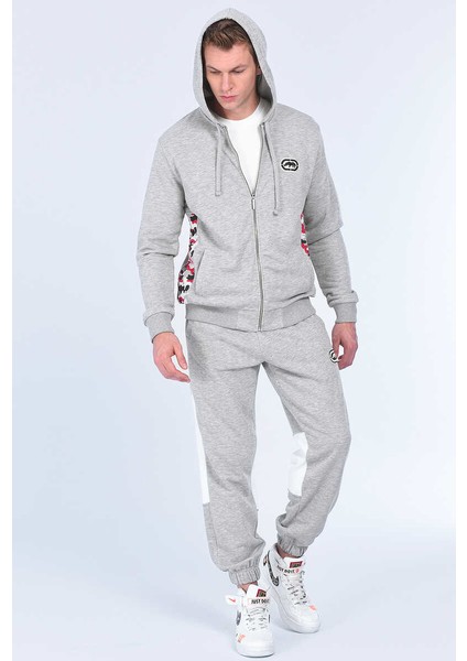 Heller Gri Erkek Nakışlı Fermuarlı Sweatshirt fırsatları