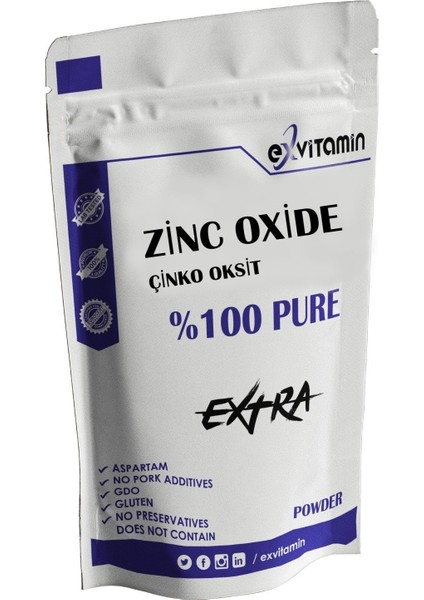 Çinko Oksit Zinc Oxide Saf Hammadde 125 gr