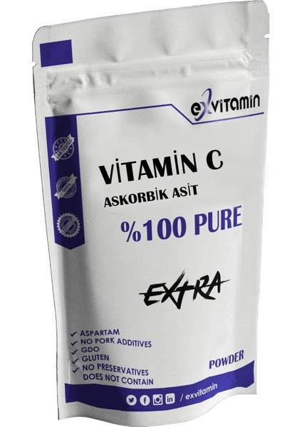 C Vitamini  Askorbik  Asit  500  gr Saf Katkısız