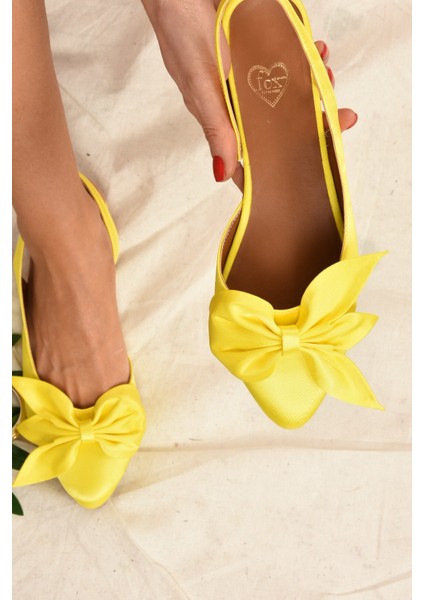 Sarı Kumaş Kadın Babet Numaralı modelleri