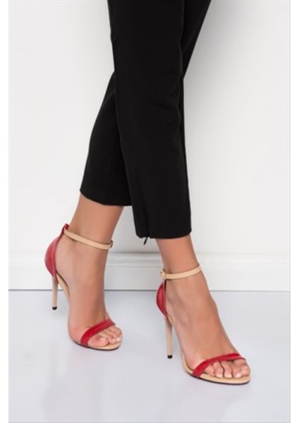 Kırmızı/ten Rugan Kadın Topuklu Ayakkabı 7749112608 modelleri