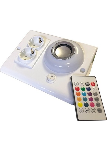 Müzik Çalarlı Tezgah Altı Aydınlatma Rgb Ledli Bluetooth Bağlantı Beyaz (Uzatma Kablolu)