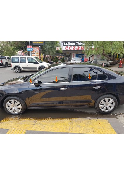 Vw Jetta Krom Cam Çıtası Tk 2011 Üzeri 6 Prç Paslanmaz Çelik