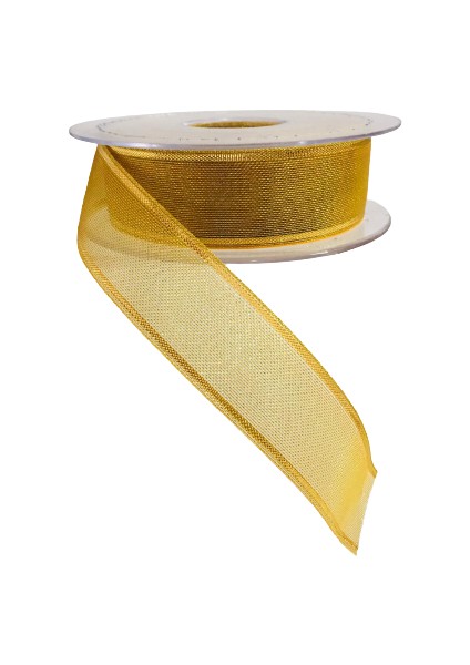 Kurdele Şifon Simli 2,5cm x 20M Gold