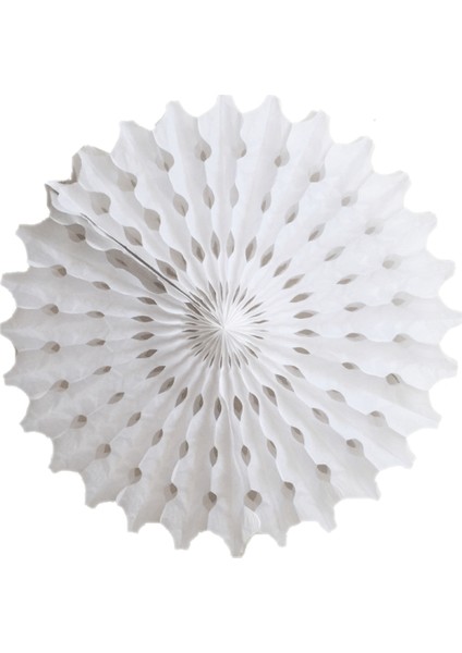 Yelpaze Kağıt Süs Beyaz 40CM