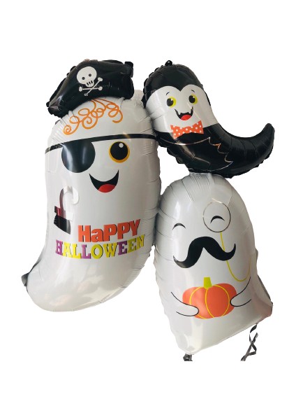 Cadılar Bayramı Halloween Folyo Balon 3'lü Hayalet (D.ü 10TL)