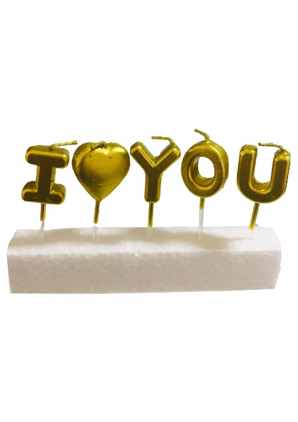 Pasta Mumu Metalik Gold I Love You (Kürdanlı)