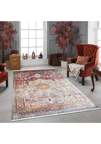 Almoss 7/24 4178A Kahve 160X230 cm Saçaklı Modern Halı