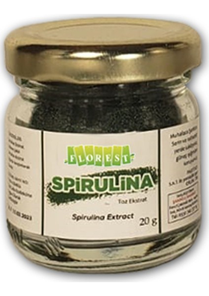 Saf Spirulina Toz Ekstrakt 20 gr Yosun Tozu Extract Florest