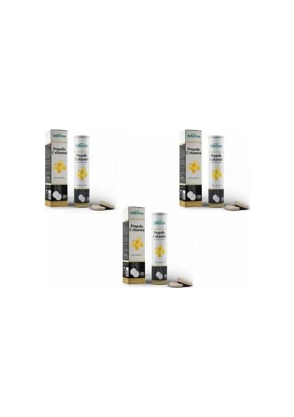 3 Kutu Shiffa Home Aksu Vital Propolis C Vitamini 20 Efervesan Tablet Propolis Suda Eriyen Tablet