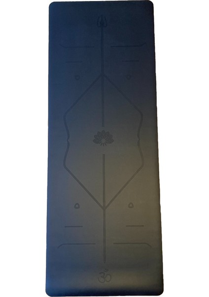 Rubber Yoga Mat Laser Line 3 Mm. Siyah