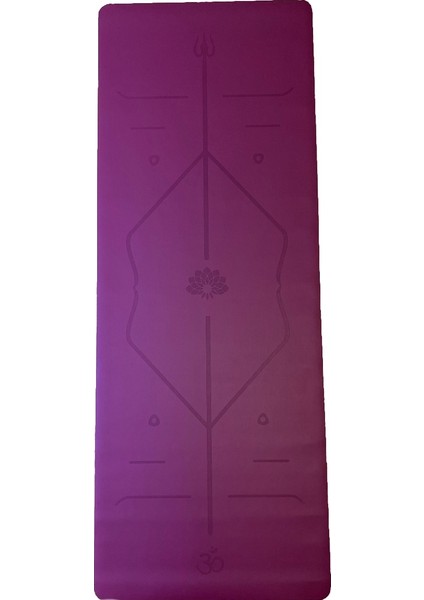 Rubber Yoga Mat Laser Line 3 Mm. Mor