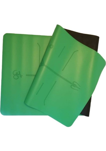 Rubber Yoga Mat Laser Line 3 Mm. Yeşil fırsatları